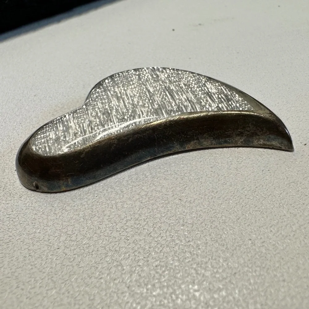 Heart‎ Brooch Component Mexican Silver Sterling Mex 9